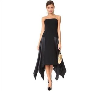 Cinq A Sept Elsa Strapless Drapey Black Dress SIZE SMALL